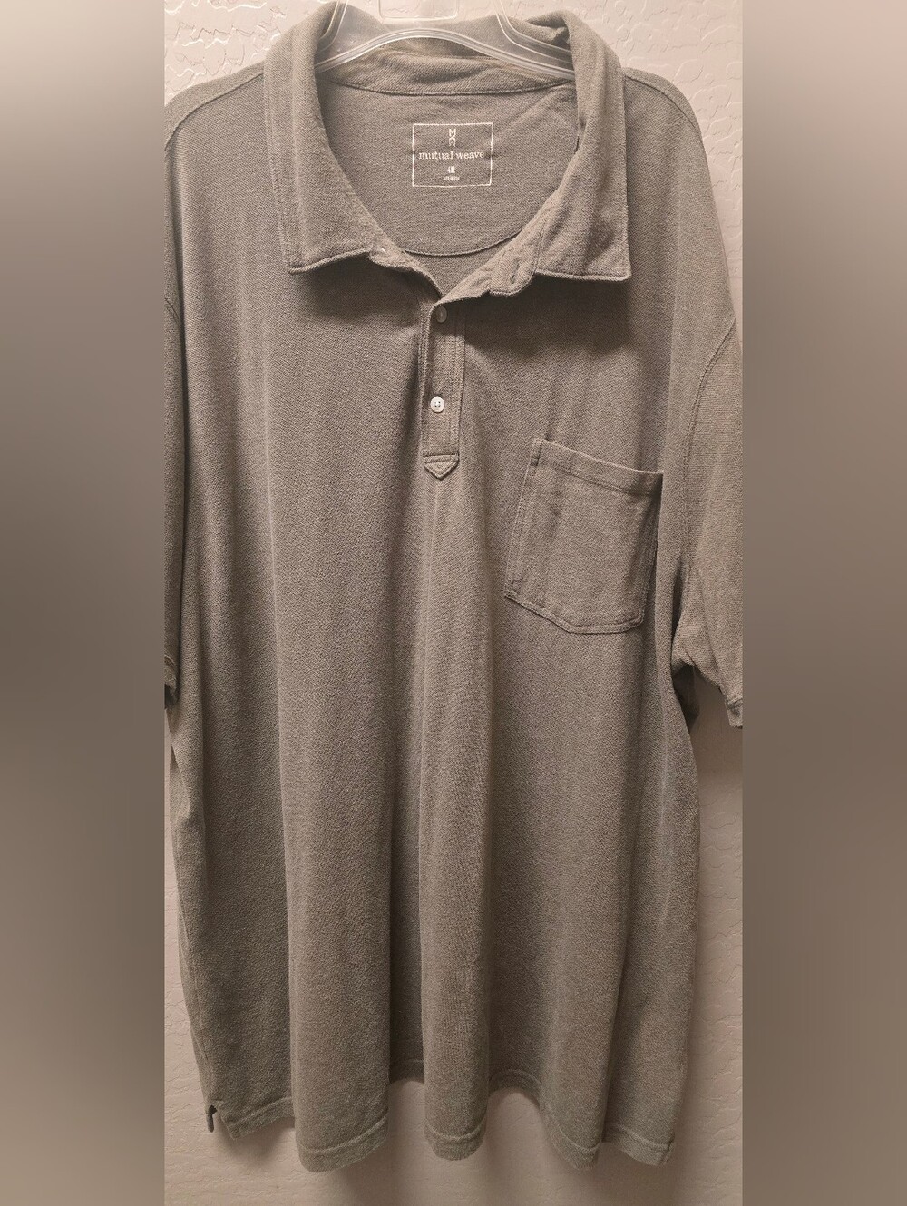 Mutual Weave Men's Big & Tall Olive Green Short-Sleeve Polo Shirt, 4XL